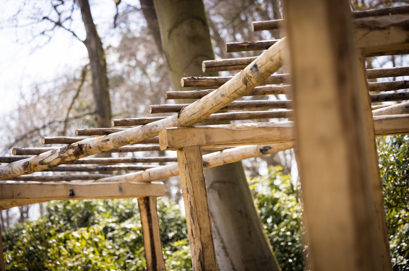 Pergola in de stijl van toen