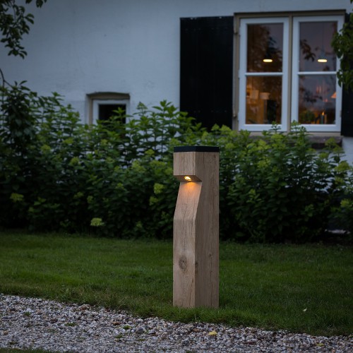 schuif peddelen dempen SOLAR kastanje houten buitenverlichting | Van Vliet Duurzaamhout